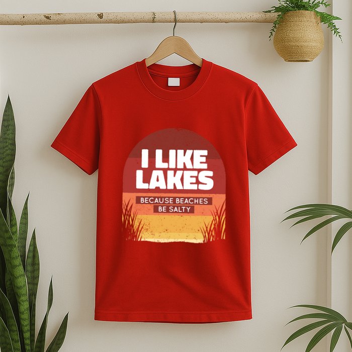 I Like Lakes Because Beaches Be Salty T-Shirt
