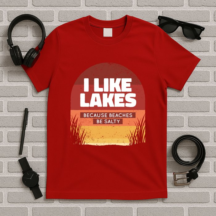 I Like Lakes Because Beaches Be Salty T-Shirt