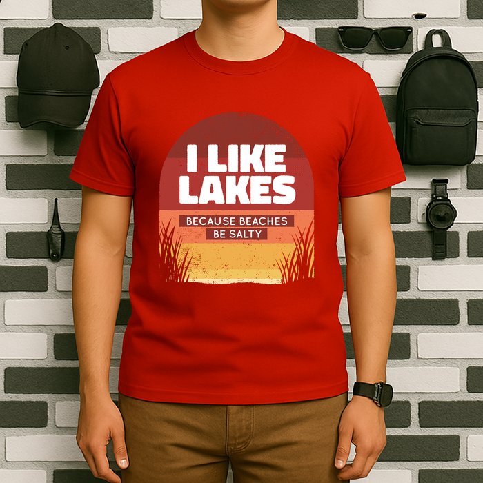 I Like Lakes Because Beaches Be Salty T-Shirt