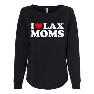 I Love Lax Moms I Heart Lax Moms Womens California Wash Sweatshirt