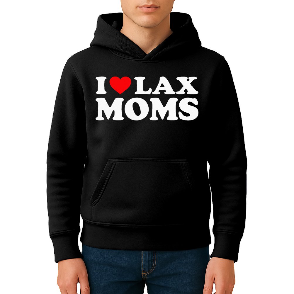 I Love Lax Moms I Heart Lax Moms Kids Hoodie