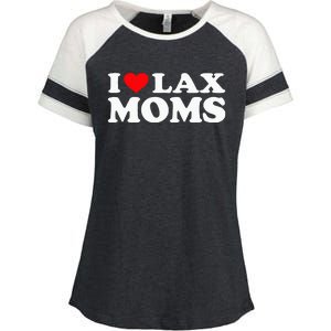 I Love Lax Moms I Heart Lax Moms Enza Ladies Jersey Colorblock Tee