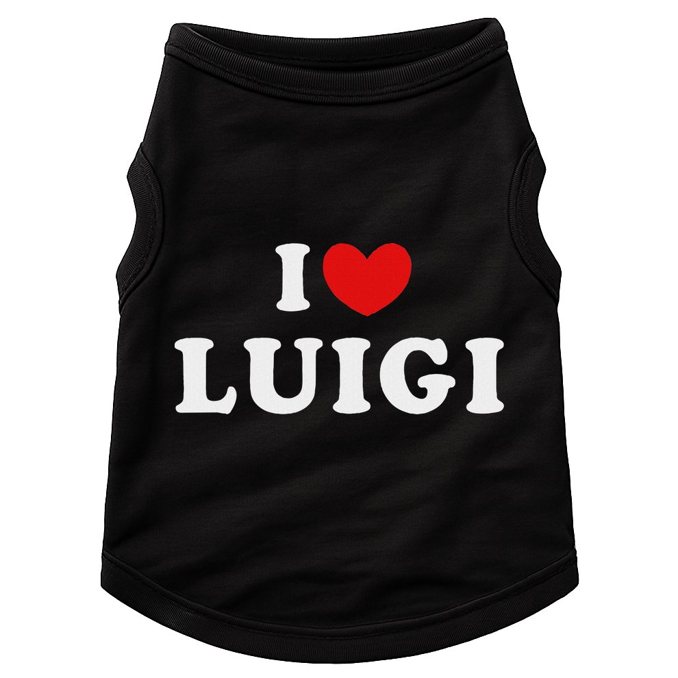 I Love Luigi, I Heart Luigi Doggie Tank