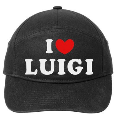 I Love Luigi, I Heart Luigi 7-Panel Snapback Hat