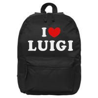 I Love Luigi, I Heart Luigi 16 in Basic Backpack