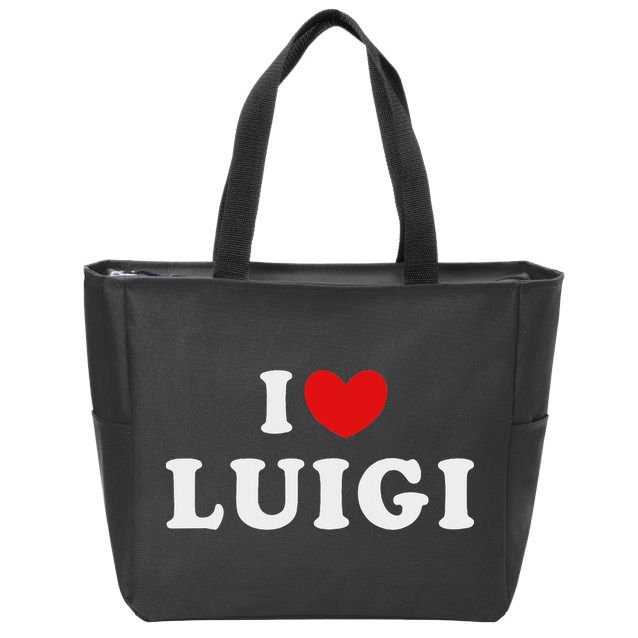 I Love Luigi, I Heart Luigi Zip Tote Bag