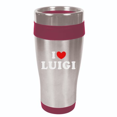 I Love Luigi, I Heart Luigi 16oz Travel Tumbler