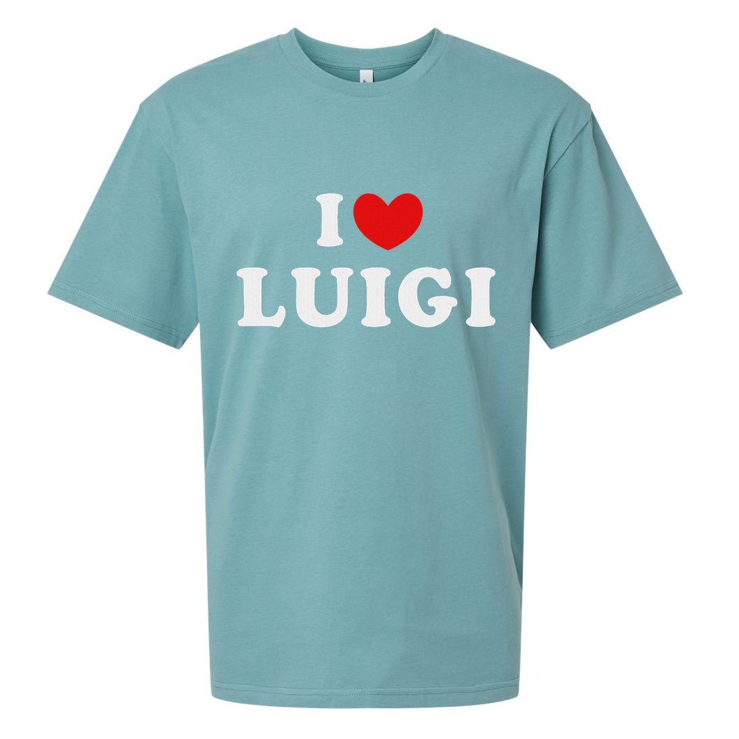 I Love Luigi, I Heart Luigi Sueded Cloud Jersey T-Shirt