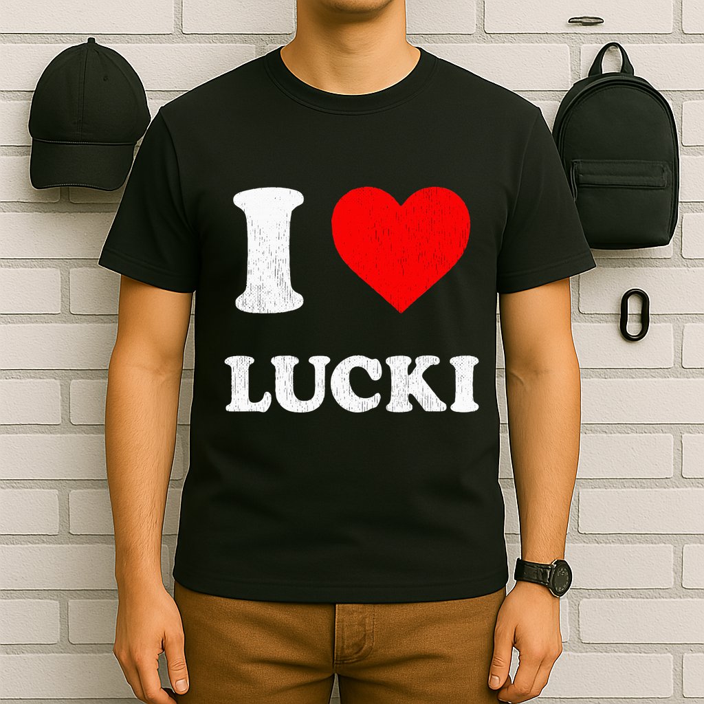 I Love Lucki funny sayings T-Shirt