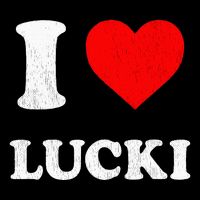 I Love Lucki funny sayings Drawstring Bag