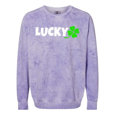 Irish Luck Lucky Clover Leaf Saint Irish Pats St PatrickS Day Colorblast Crewneck Sweatshirt