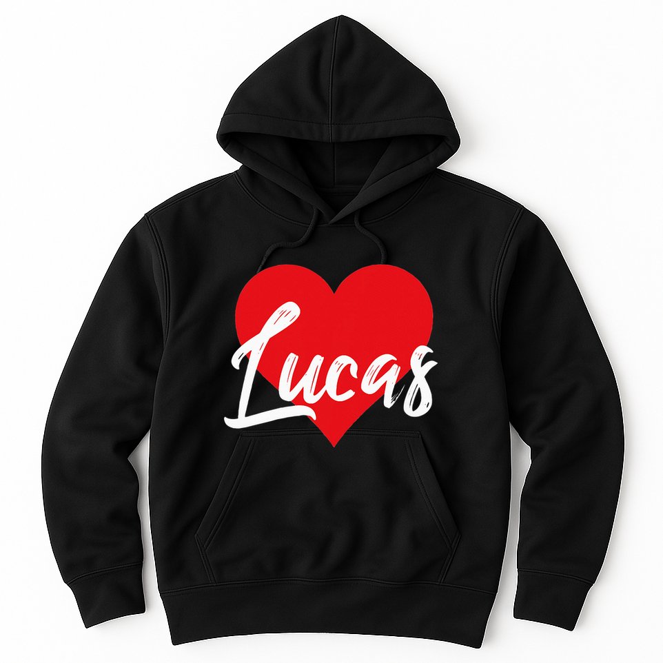 I Love Lucas First Name Hoodie