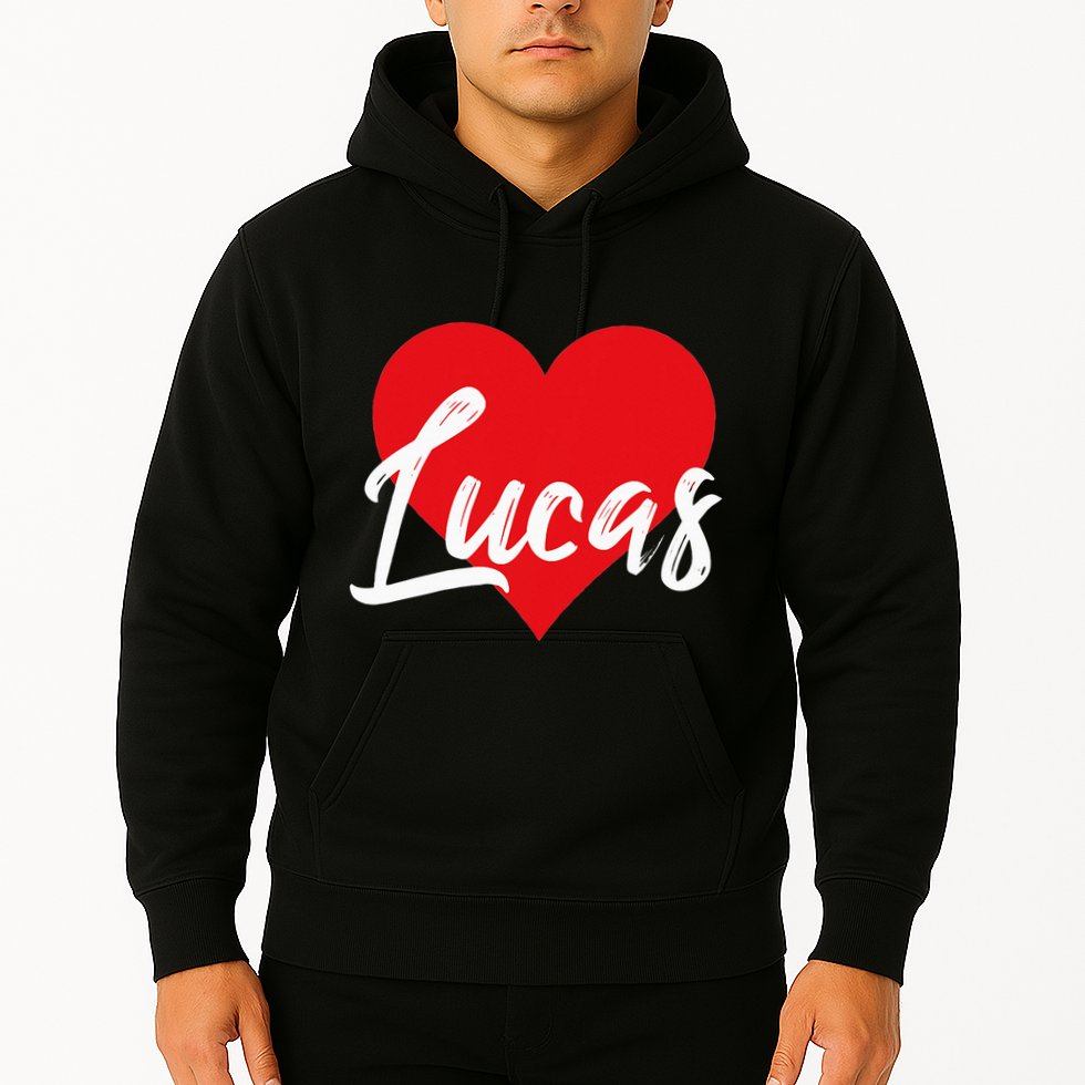 I Love Lucas First Name Hoodie