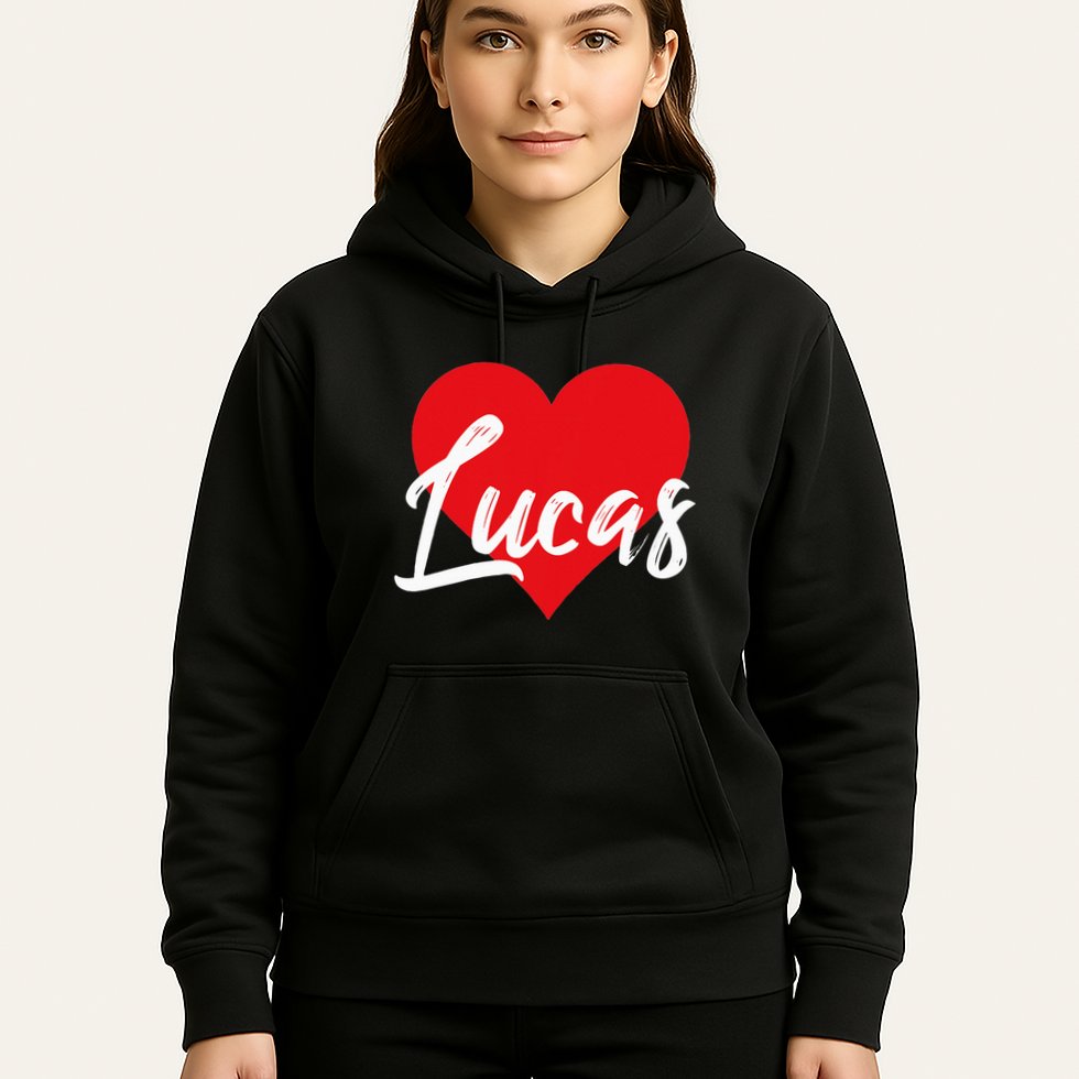 I Love Lucas First Name Hoodie