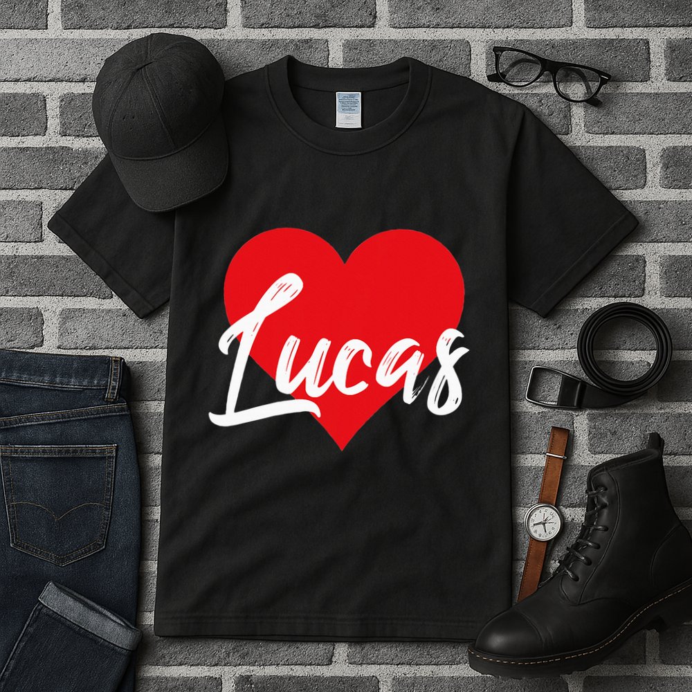 I Love Lucas First Name Tall T-Shirt