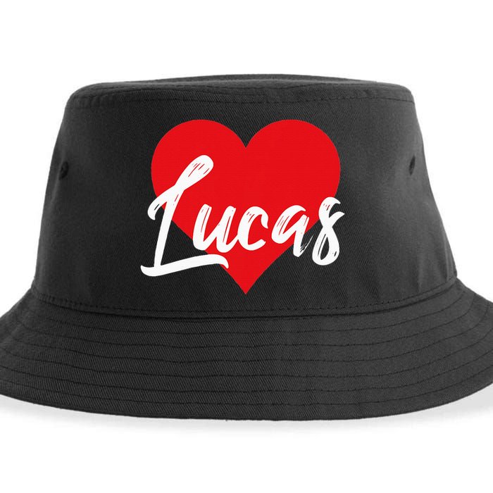 I Love Lucas First Name Sustainable Bucket Hat