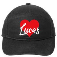 I Love Lucas First Name 7-Panel Snapback Hat