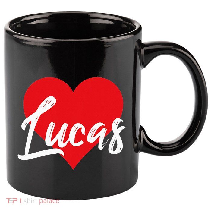 I Love Lucas First Name 11oz C Handle Ceramic Mug