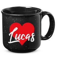 I Love Lucas First Name 15oz Campfire Ceramic Mug