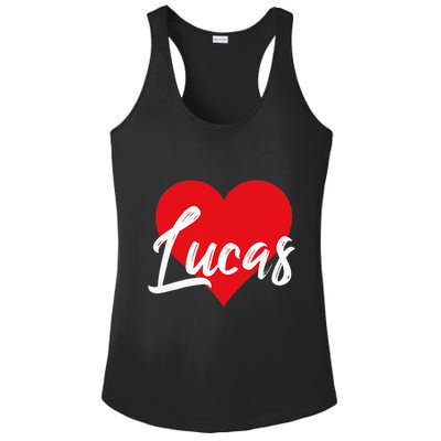 I Love Lucas First Name Ladies PosiCharge Competitor Racerback Tank