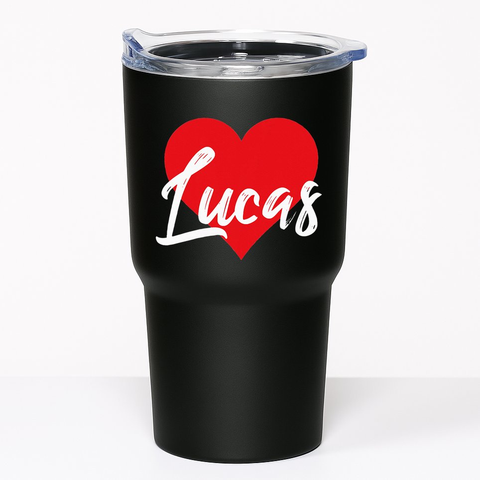 I Love Lucas First Name Tumbler