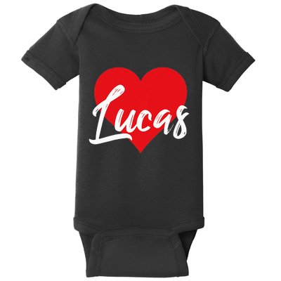I Love Lucas First Name Baby Bodysuit