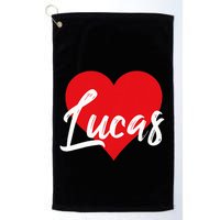 I Love Lucas First Name Golf Towel
