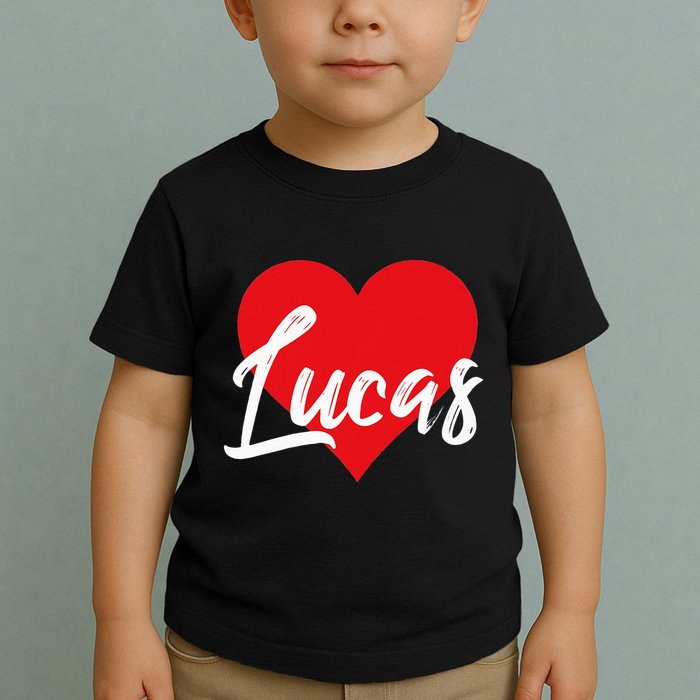 I Love Lucas First Name Toddler T-Shirt