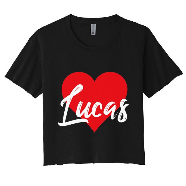 I Love Lucas First Name Crop Top