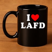 I Love Lafd Funny I Heart Lafd 11oz C Handle Ceramic Mug