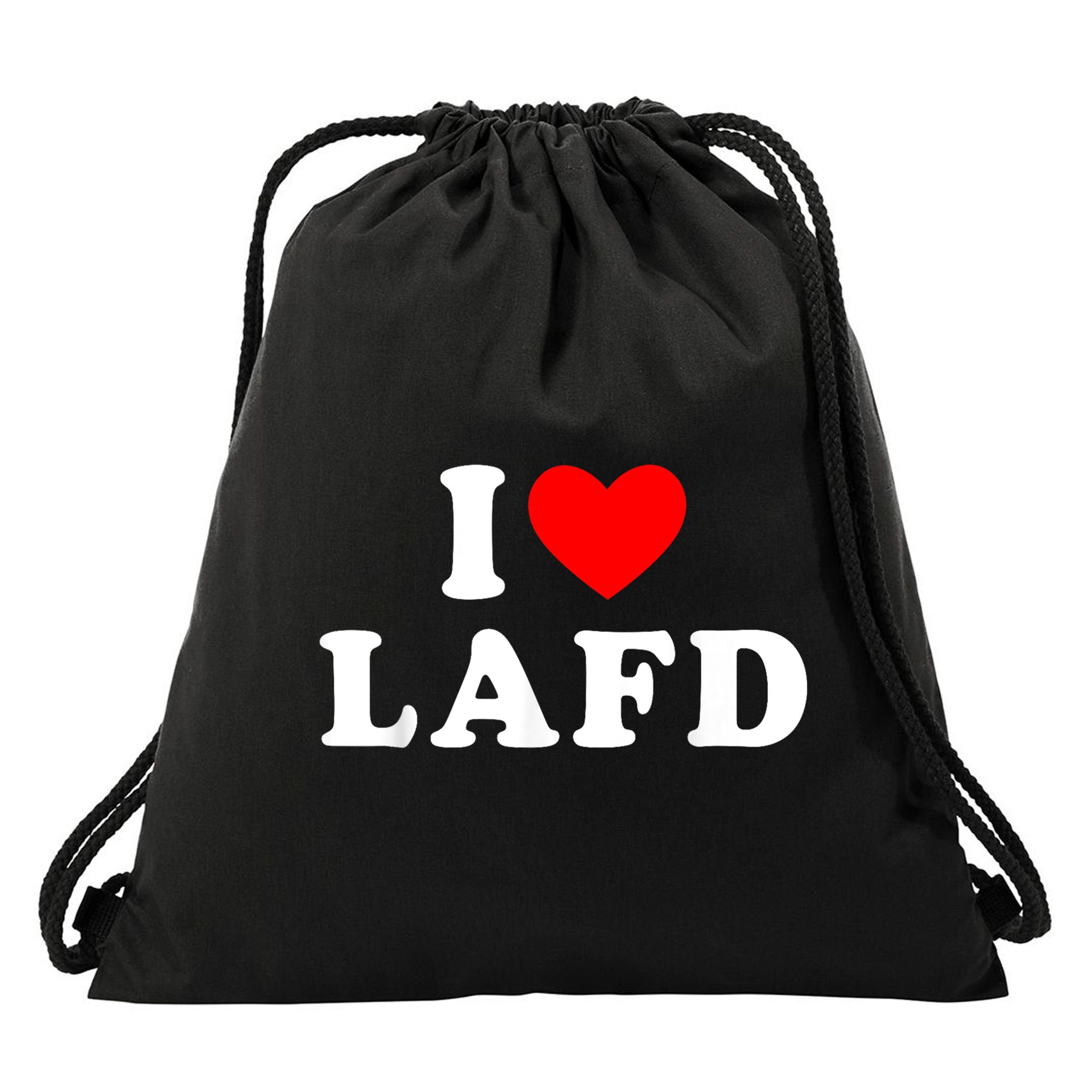 I Love Lafd Funny I Heart Lafd Drawstring Bag