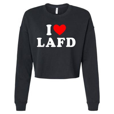 I Love Lafd Funny I Heart Lafd Cropped Pullover Crew