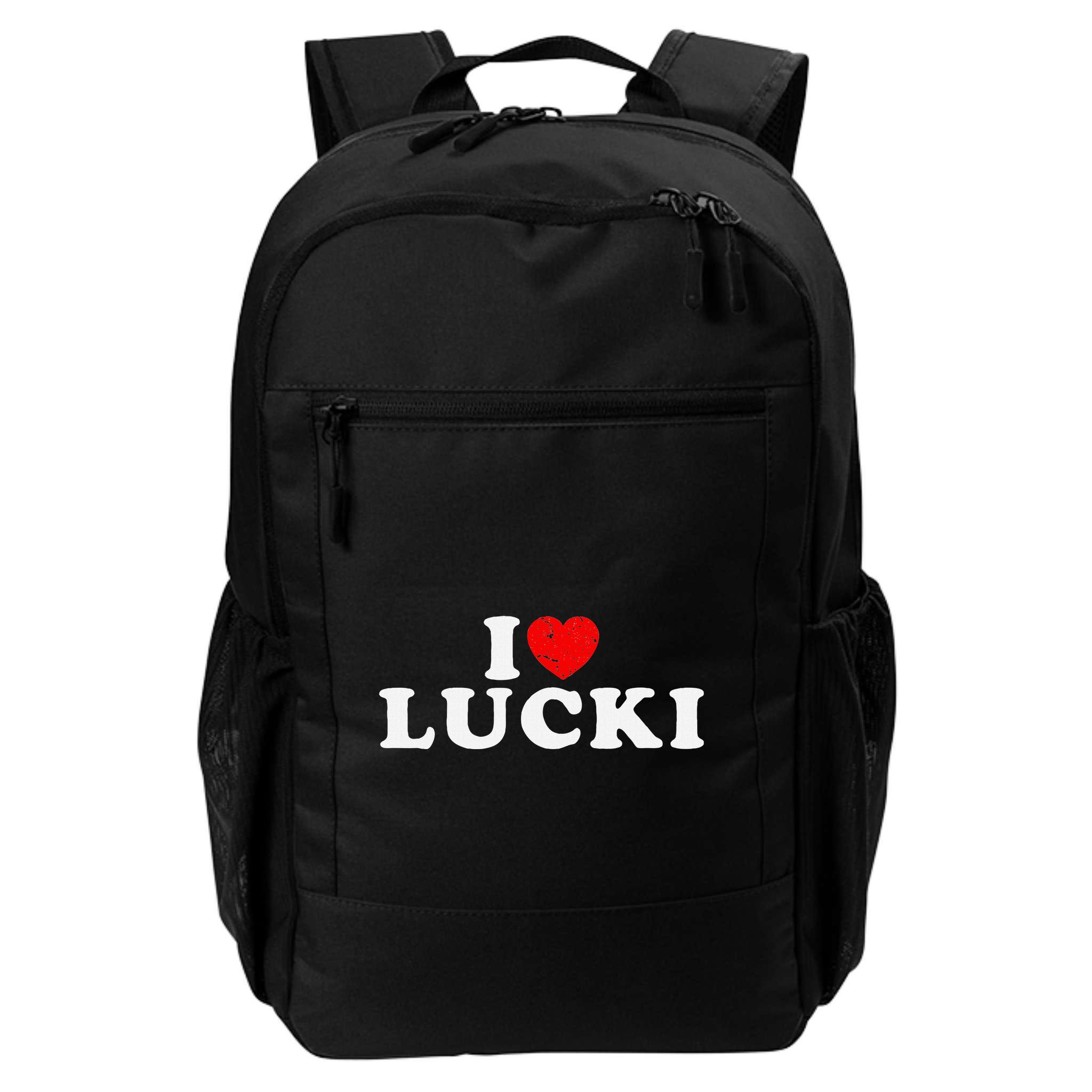 I Love Lucki I Heart Lucki Red Heart Backpack