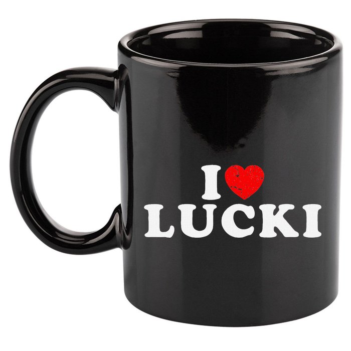 I Love Lucki I Heart Lucki Red Heart 11oz C Handle Ceramic Mug