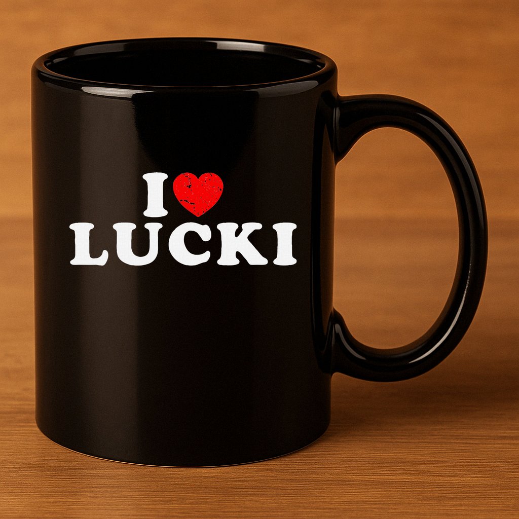 I Love Lucki I Heart Lucki Red Heart 11oz C Handle Ceramic Mug