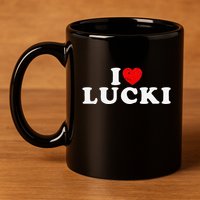 I Love Lucki I Heart Lucki Red Heart 11oz C Handle Ceramic Mug