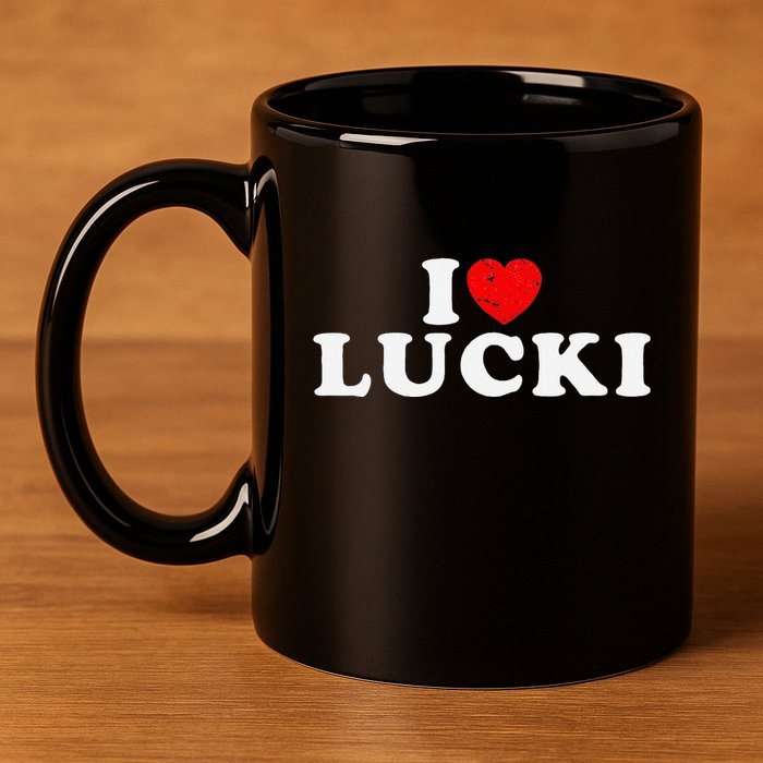 I Love Lucki I Heart Lucki Red Heart 11oz C Handle Ceramic Mug