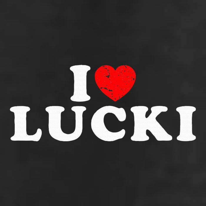 I Love Lucki I Heart Lucki Red Heart Adult Drive Performance Visor