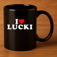 I Love Lucki I Heart Lucki Red Heart 11oz C Handle Ceramic Mug