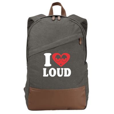 I Love Loud Cotton Canvas Backpack