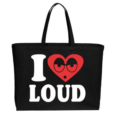 I Love Loud Cotton Canvas Jumbo Tote