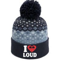 I Love Loud The Baniff Cuffed Pom Beanie