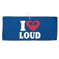 I Love Loud Large Microfiber Waffle Golf Towel