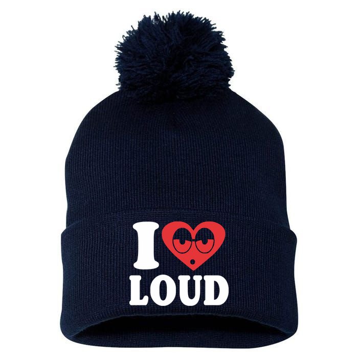 I Love Loud Pom Pom 12in Knit Beanie