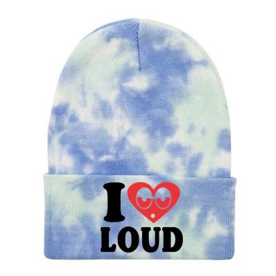 I Love Loud Tie Dye 12in Knit Beanie