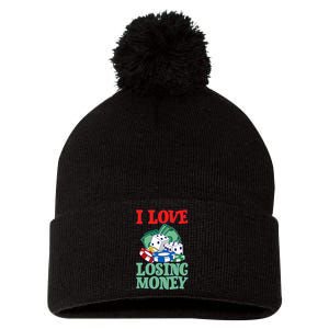 I Love Losing Money Pom Pom 12in Knit Beanie