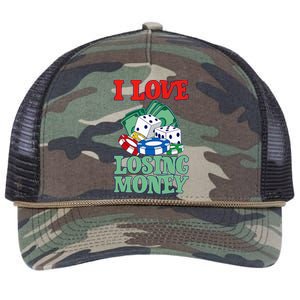 I Love Losing Money Retro Rope Trucker Hat Cap