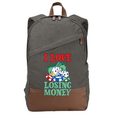 I Love Losing Money Cotton Canvas Backpack