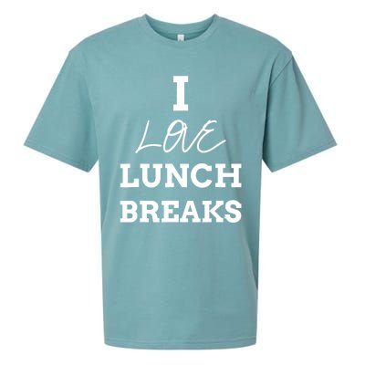 I Love Lunch Breaks, Work, And Women Gifts Sueded Cloud Jersey T-Shirt