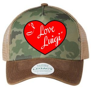 I Love Luigi Mangione Lucy Red Heart Legacy Tie Dye Trucker Hat